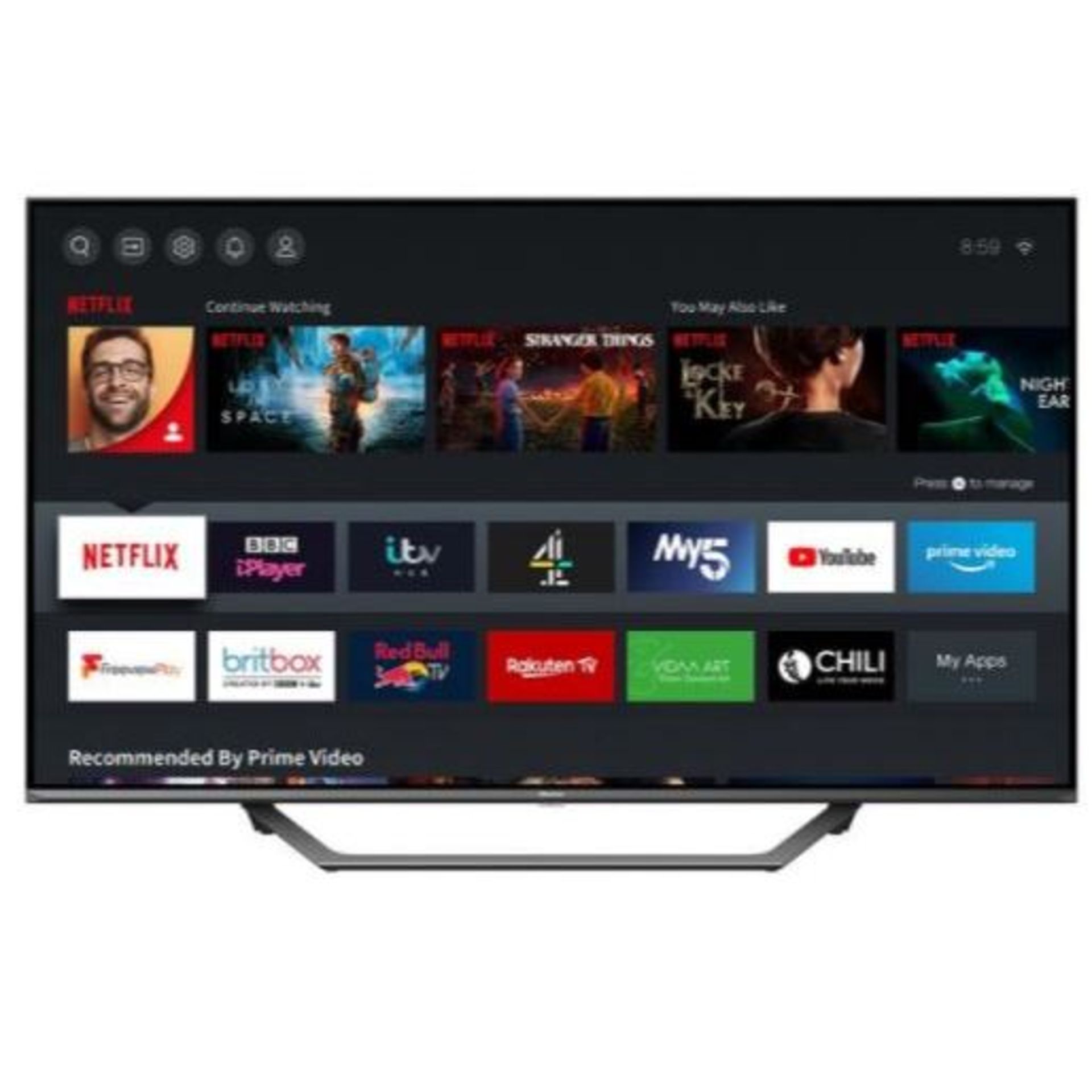 1 BOXED HISENSE 65AE7400FTUK (2020) LED HDR 4K ULTRA HD SMART TV, 65 INCH WITH FREEVIEW PLAY