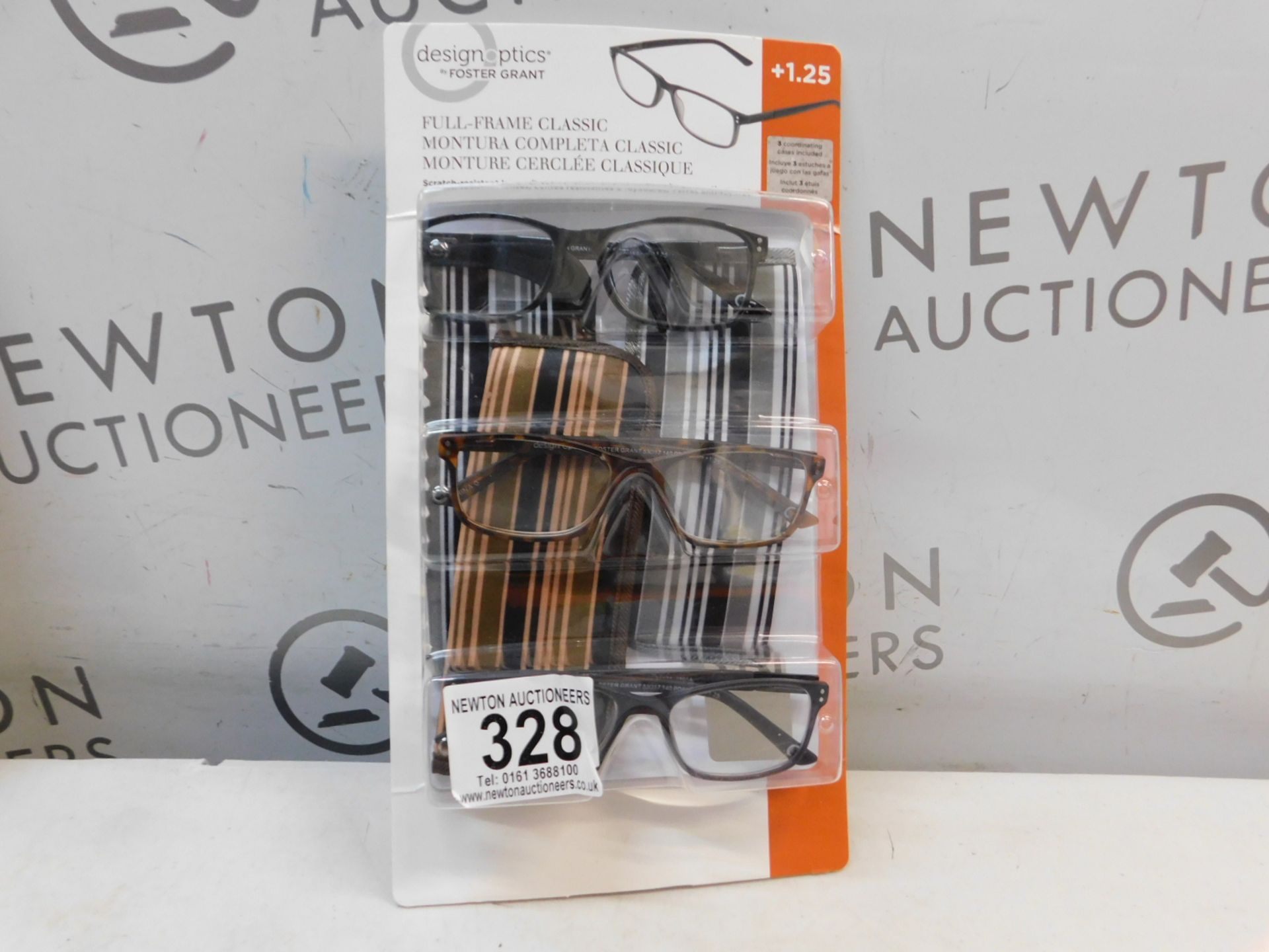 1 PACK OF DESIGN OPTICS READING GLASSES IN +1.25 STRENGTH RRP Â£19.99