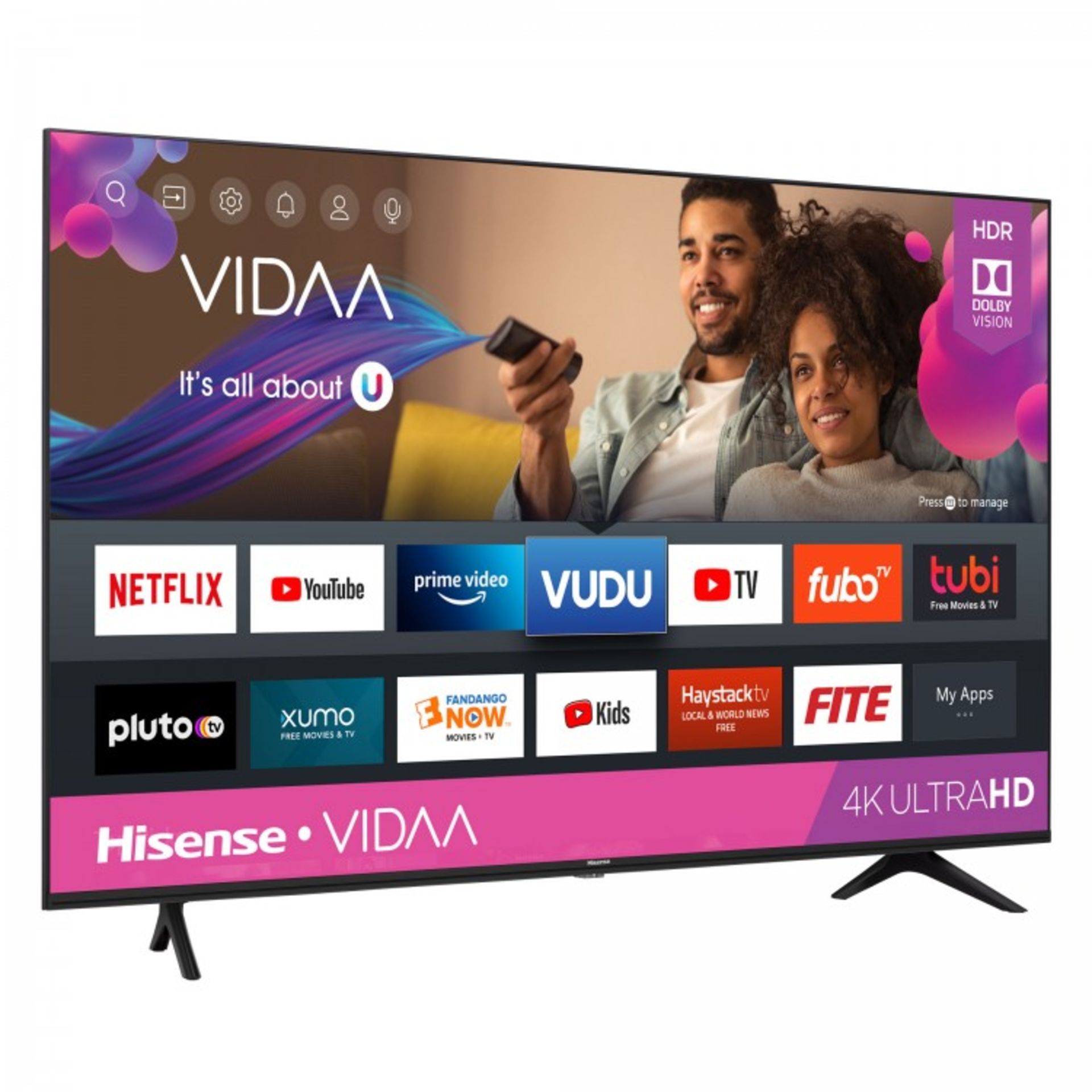 1 BOXED HISENSE 58A7100FTUK 58" SMART 4K ULTRA HD HDR LED TV WITH REMOTE AND STAND RRP Â£449 (