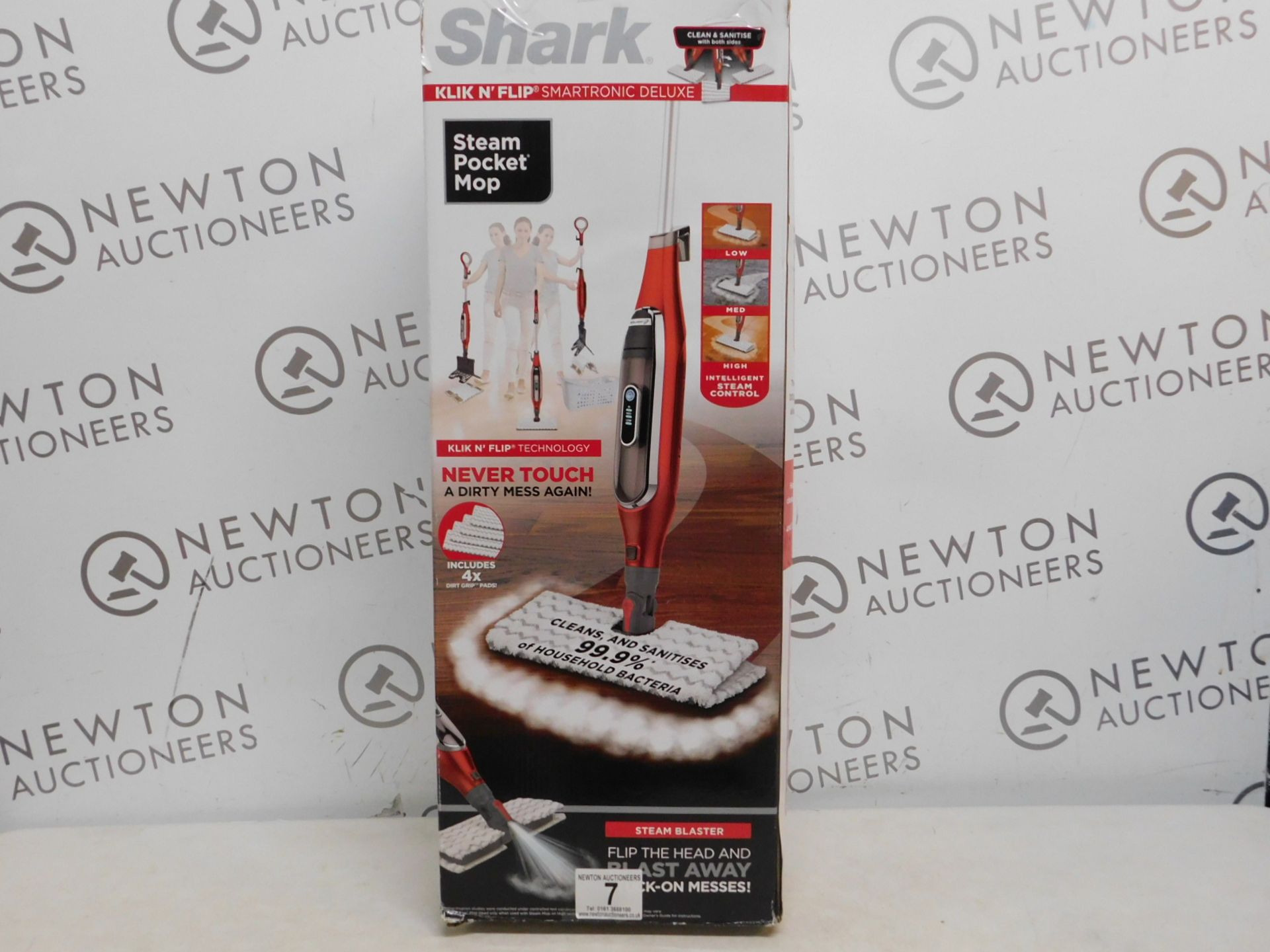 1 BOXED SHARK KLIK N FLIP STEAM POCKET MOP RRP Â£89.99