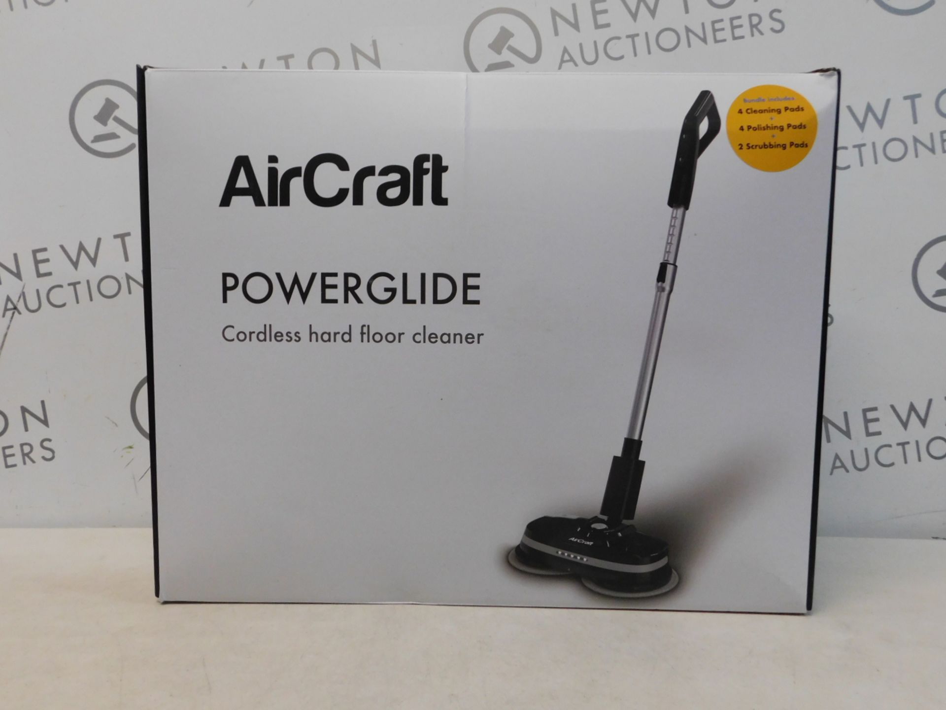 1 BOXED AIRCRAFT POWERGLIDE CORDLESS HARD FLOOR CLEANER & POLISHER RRP Â£199