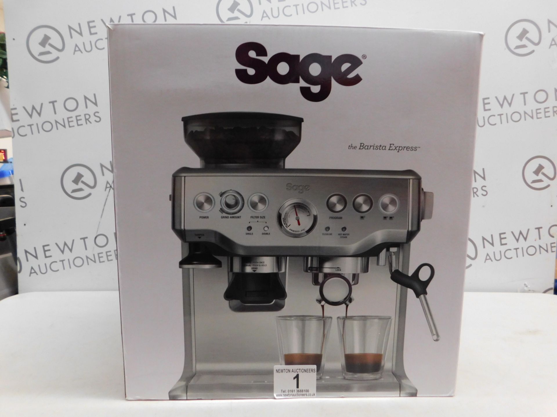 1 BOXED SAGE BARISTA EXPRESS BES875UK BEAN TO CUP COFFEE MACHINE RRP Â£599