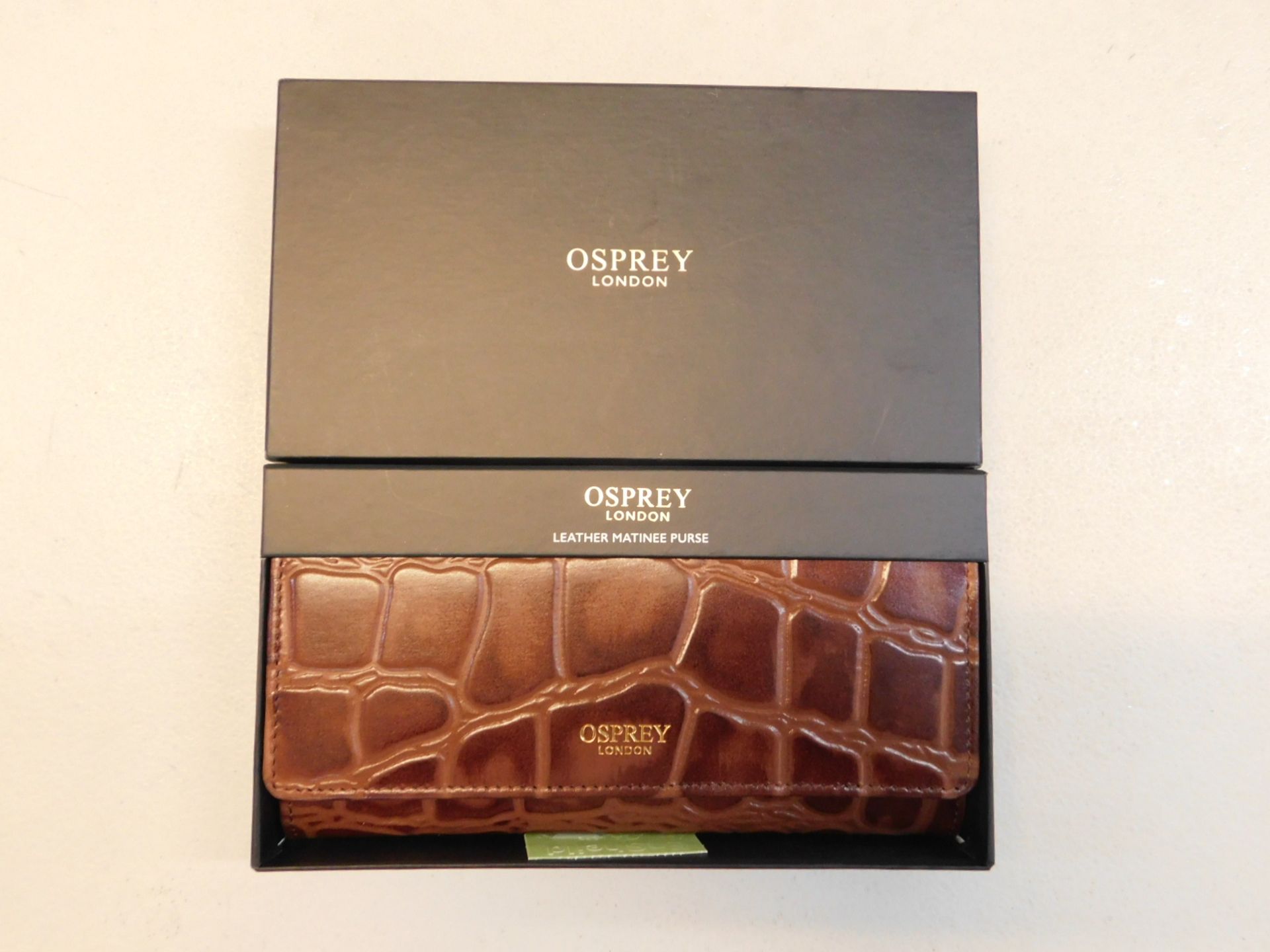 1 BOXED OSPREY WOMENS LEATHER MATINEE PURSE RRP Â£34.99