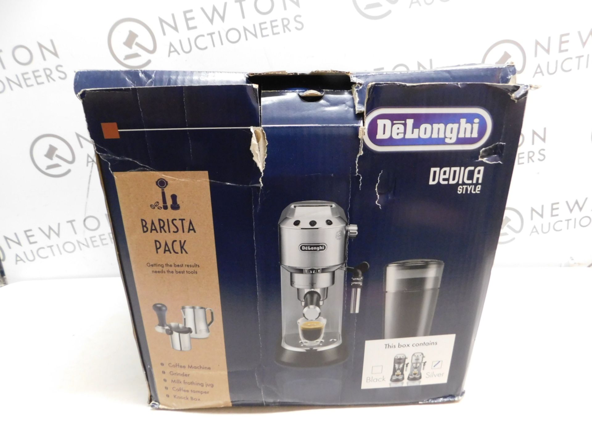 1 BOXED DE'LONGHI DEDICA BARISTA SILVER PACK COFFEE MACHINE ECKG6820 RRP Â£299