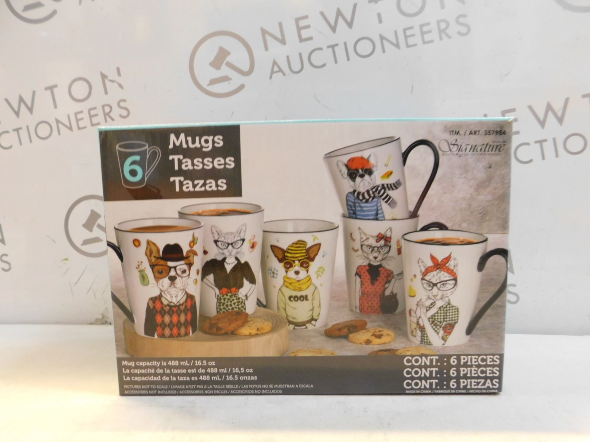 1 BOXED SIGNATURE 6 PIECE (APPROX) CHARCACTER MUGS RRP Â£39.99