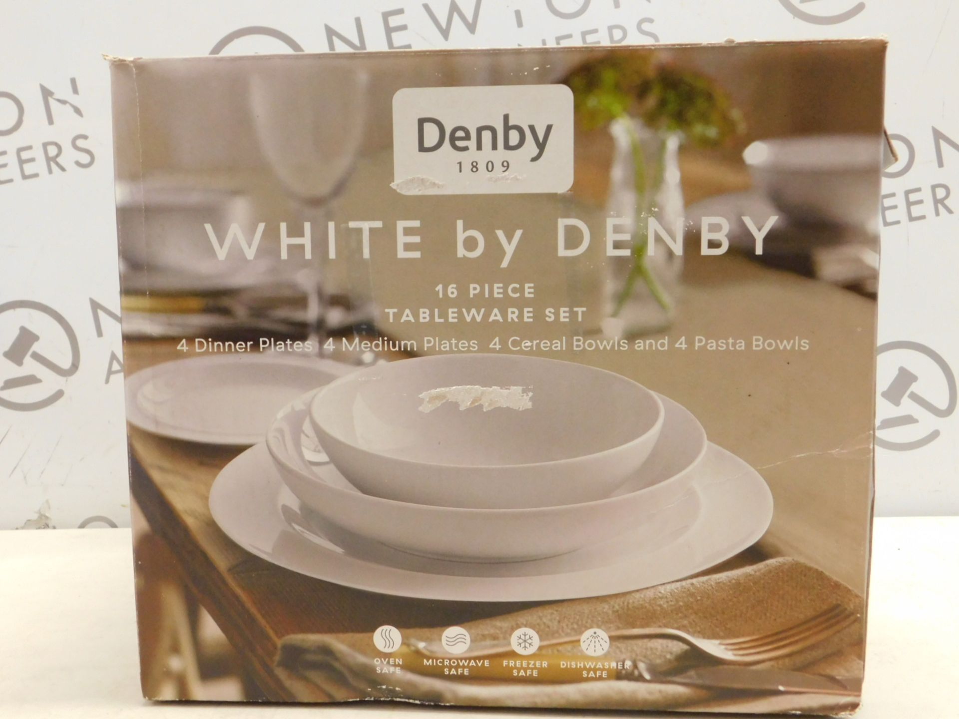 1 BOXED DENBY WHITE 16 (APPROX) PIECE TABLEWARE SET RRP Â£179.99