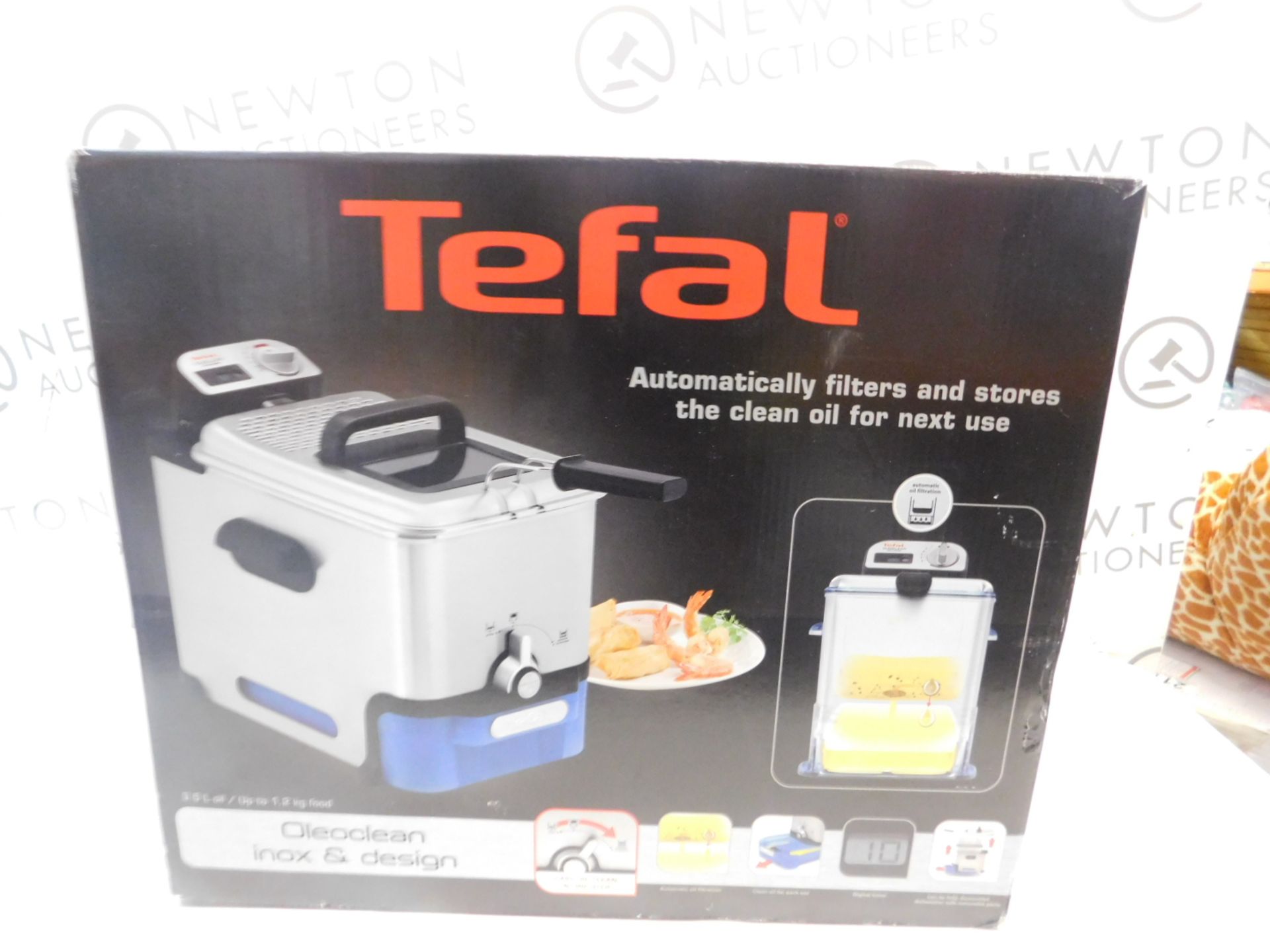 1 BOXED TEFAL FR8040 OLEOCLEAN PRO INOX & DESIGN DEEP FRYER RRP Â£129.99