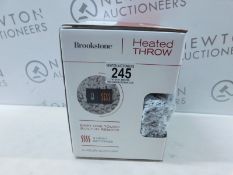 1 BOXED BROOKSTONE HEATED THROW 127 X 152 CM RRP Â£39.99