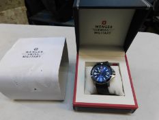 1 BOXED WENGER SWISS MILITARY GENTS WATCH MODEL 01.9041.216 RRP Â£99.99