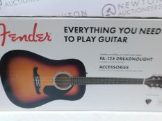 1 BOXED FENDER FA-125 DREADNOUGHT ACOUSTIC GUITAR RRP Â£135.99