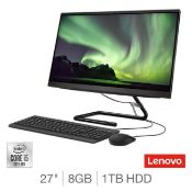 1 BOXED LENOVO IDEACENTRE 3I, INTEL CORE I5, 8GB RAM, 1TB HDD , 27 INCH ALL IN ONE DESKTOP PC,