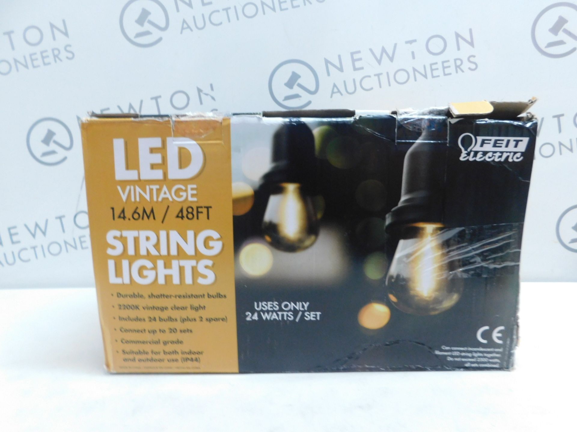 1 BOXED FEIT 48FT (14.6M) HEAVY DUTY VINTAGE LED WATERPROOF STRING LIGHTS RRP Â£89