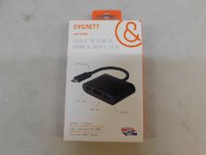 1 BOXED CYGNETT HUB FOR USB-C / USB-A / HDMI AND USB-C RRP Â£19