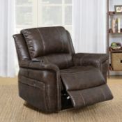 1 PULASKI PORTAGE FABRIC POWER RECLINER RRP Â£399 (SPARES AND REPAIRS)