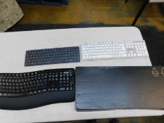 1 SET OF VARIOUS 4 WIRED AND WIRELESS KEYBOARDS RRP Â£199