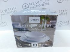 1 BOXED DENBY WHITE 16 PIECE (APPROX) TABLEWARE SET RRP Â£179.99