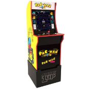 1 ARCADE 1UP PACMAN ARCADE GAMING MACHINE WITH RISER AND CHARGER RRP Â£399 (NO POWER)