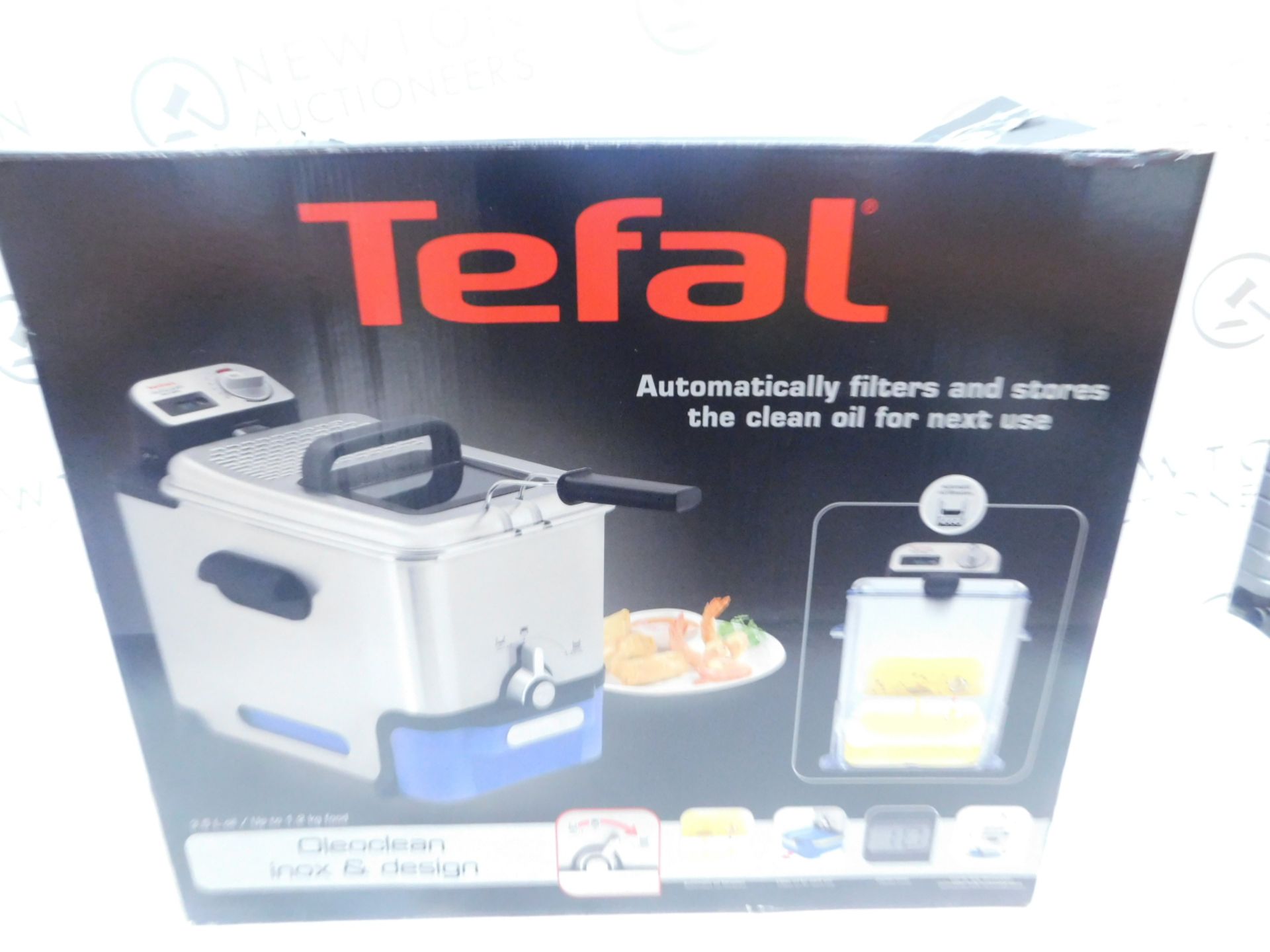 1 BOXED TEFAL FR8040 OLEOCLEAN PRO INOX & DESIGN DEEP FRYER RRP Â£129.99