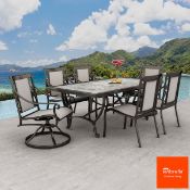 1 AGIO TURNER 7 PIECE SLING DINING PATIO SET RRP Â£1599 (PICTURES FOR ILLUSTRATION PURPOSES ONLY)