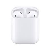 1 BOXED PAIR OF APPLE AIRPODS 2ND GENERATION BLUETOOTH EARPHONES WITH WIRLESS CHARGING CASE RRP Â£