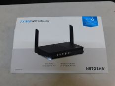 1 BOXED NETGEAR WI-FI 6 AX1800 ROUTER RRP Â£149.99