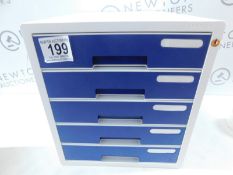 1 SYSMAX 5 DRAWER FILE CABINET RRP Â£64.99 (LOCKED)