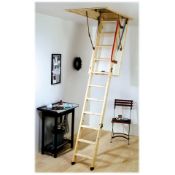 1 YOUNGMAN ECO S LINE FOLDING LOFT LADDER RRP Â£199 (DAMAGED)