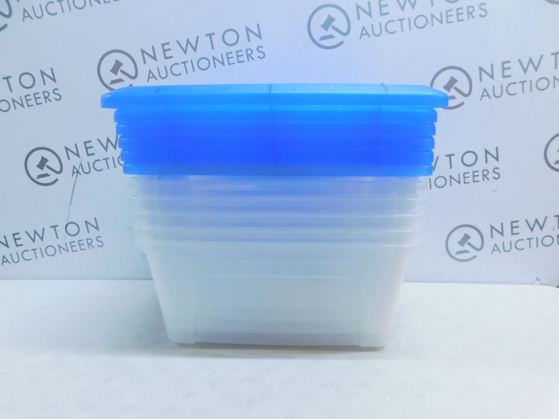 1 SET OF 5 PLASTIC STORAGE BOXES WITH LIDS RRP Â£29