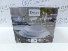 1 BOXED DENBY WHITE 16 PIECE (APPROX) TABLEWARE SET RRP Â£179.99