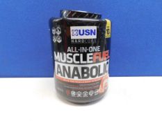 1 USN MUSCLE FUEL STRAWBERRY ANABOLIC PROTEIN POWDER, 2.2KG RRP Â£29