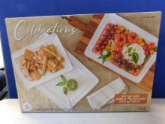 1 BOXED SET OF 3 CERAMIC SERVING PLATTERS RRP Â£29