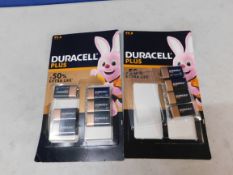 1 PACK OF DURACELL 9V BATTERIES RRP Â£24.99