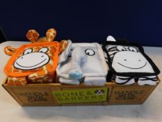 1 BRAND NEW PACK OF 3 BONE & BAKERS DOG TOYS RRP Â£24.99