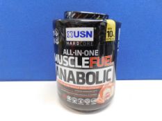 1 USN MUSCLE FUEL STRAWBERRY ANABOLIC PROTEIN POWDER, 2.2KG RRP Â£29