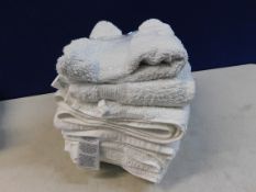 1 SET OF 6 CHARISMA WHITE HAND TOWELS RRP Â£19