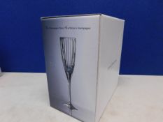 1 BOXED ROYAL DOULTON HELIX FINE CRYSTAL CHAMPAGNE FLUTE 5 IN THE BOX RRP Â£69.99