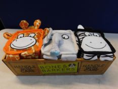 1 BRAND NEW PACK OF 3 BONE & BAKERS DOG TOYS RRP Â£24.99