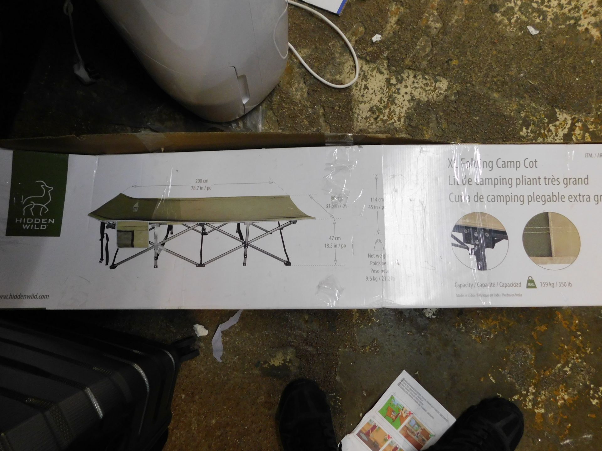 1 BOXED XL FOLDING CAMP COT RRP Â£79