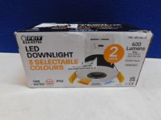 1 BOXED 2PK FEIT ELECTRIC LED DOWNLIGHT WITH 3 SELECTABLE COLOURS RRP Â£39.99