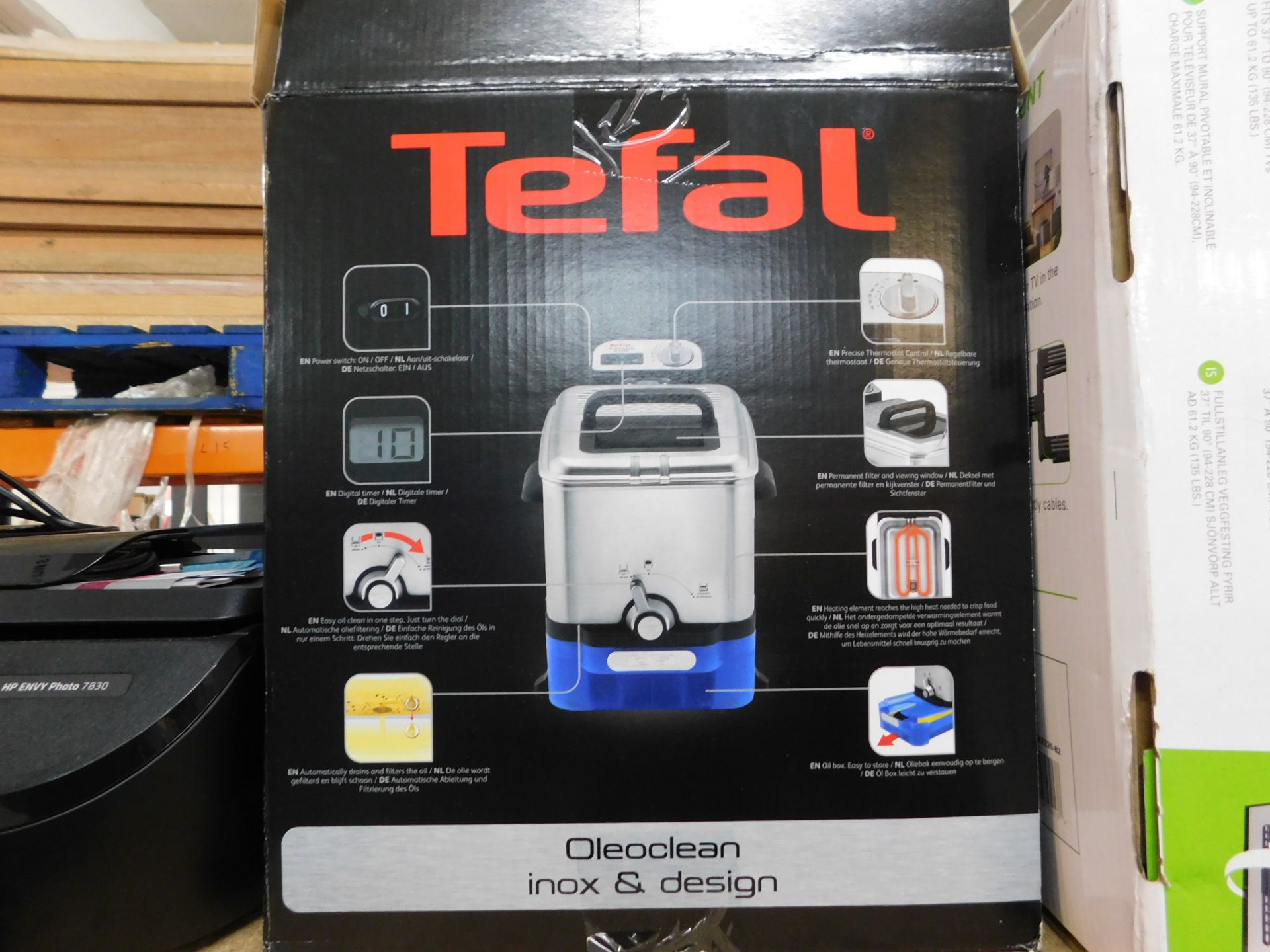 1 BOXED TEFAL FR8040 OLEOCLEAN PRO INOX & DESIGN DEEP FRYER RRP Â£129.99