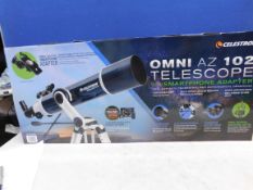 1 BOXED CELESTRON OMNI AZ 102MM REFRACTOR TELESCOPE RRP Â£249