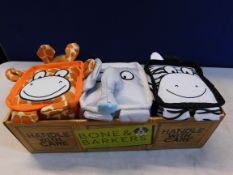 1 BRAND NEW PACK OF 3 BONE & BAKERS DOG TOYS RRP Â£24.99