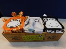 1 BRAND NEW PACK OF 3 BONE & BAKERS DOG TOYS RRP Â£24.99