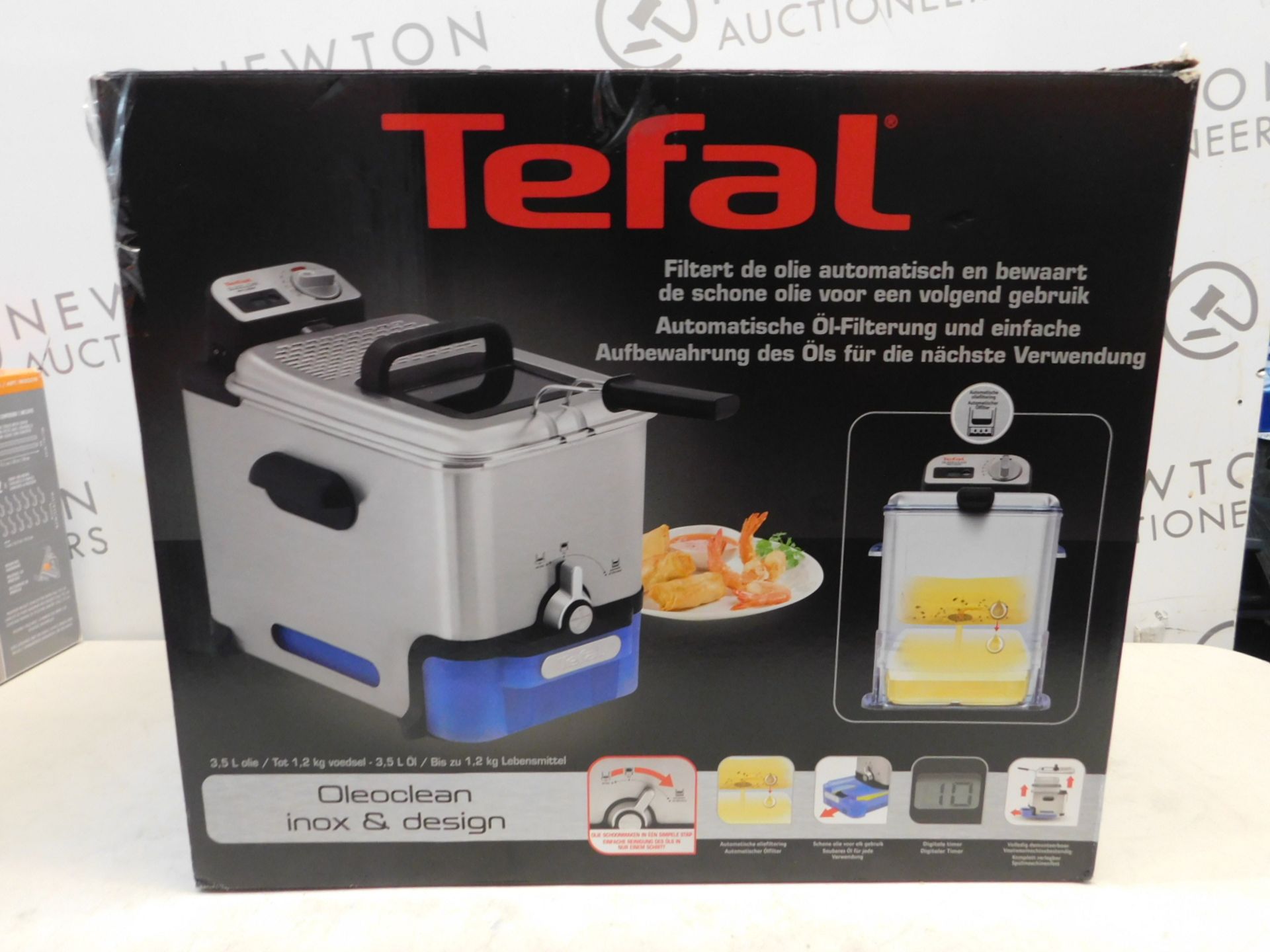 1 BOXED TEFAL FR8040 OLEOCLEAN PRO INOX & DESIGN DEEP FRYER RRP Â£129.99