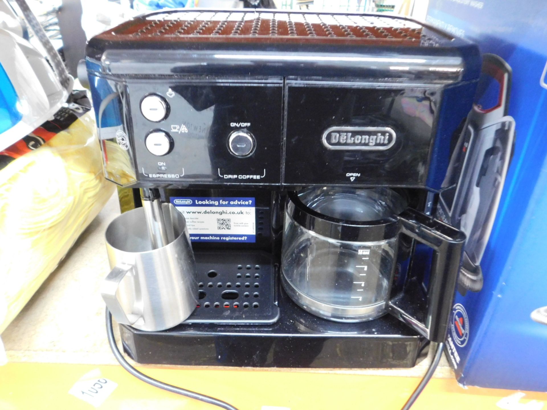 1 DELONGHI COMBI BCO411.BK FILTER & PUMP COFFEE MACHINE RRP Â£299