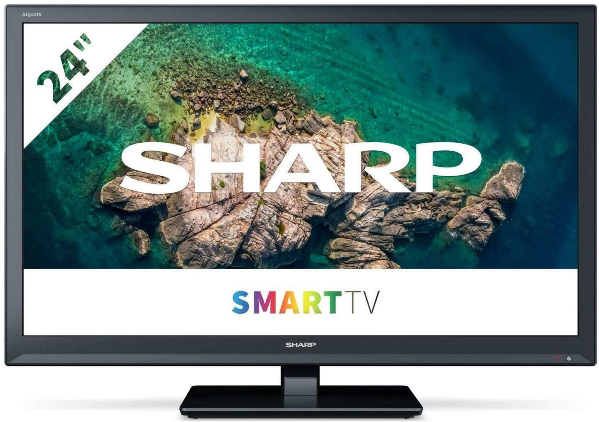 1 BOXED SHARP 24BC0K 24 INCH HD READY LED SMART TV WITH FREEVIEW PLAY, WITH STAND AND REMOTE RRP Â£