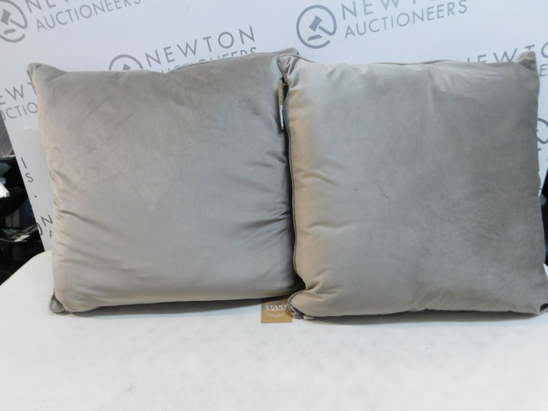 1 PAIR OF EVANS LICHFIELD 55 BY 55 POLYESTER CUSHIONS RRP Â£49.99