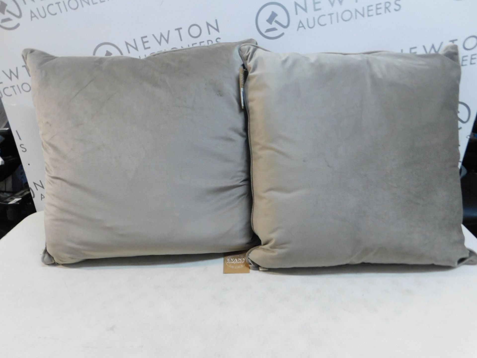 1 PAIR OF EVANS LICHFIELD 55 BY 55 POLYESTER CUSHIONS RRP Â£49.99