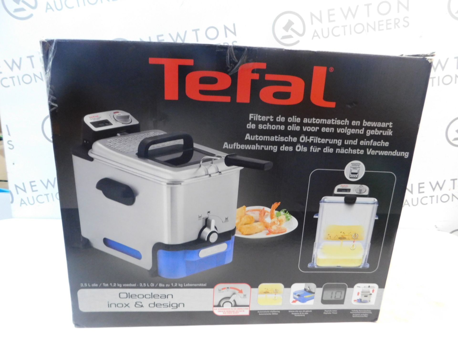 1 BOXED TEFAL FR8040 OLEOCLEAN PRO INOX & DESIGN DEEP FRYER RRP Â£129.99