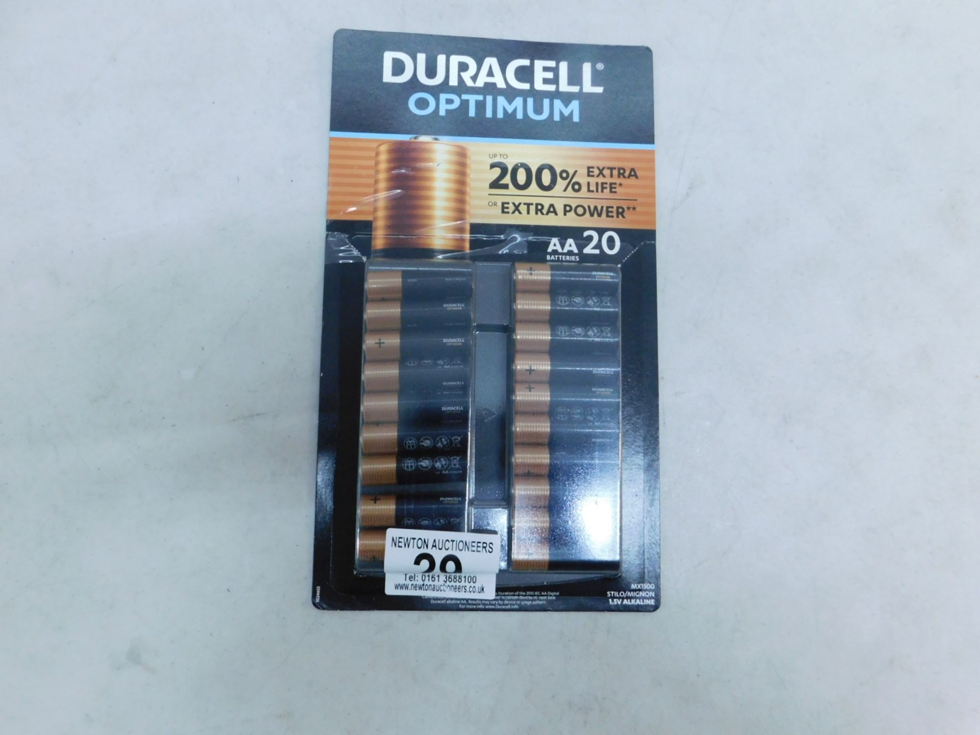 1 PACK OF 20 DURACELL AA BATTERIES RRP Â£39.99